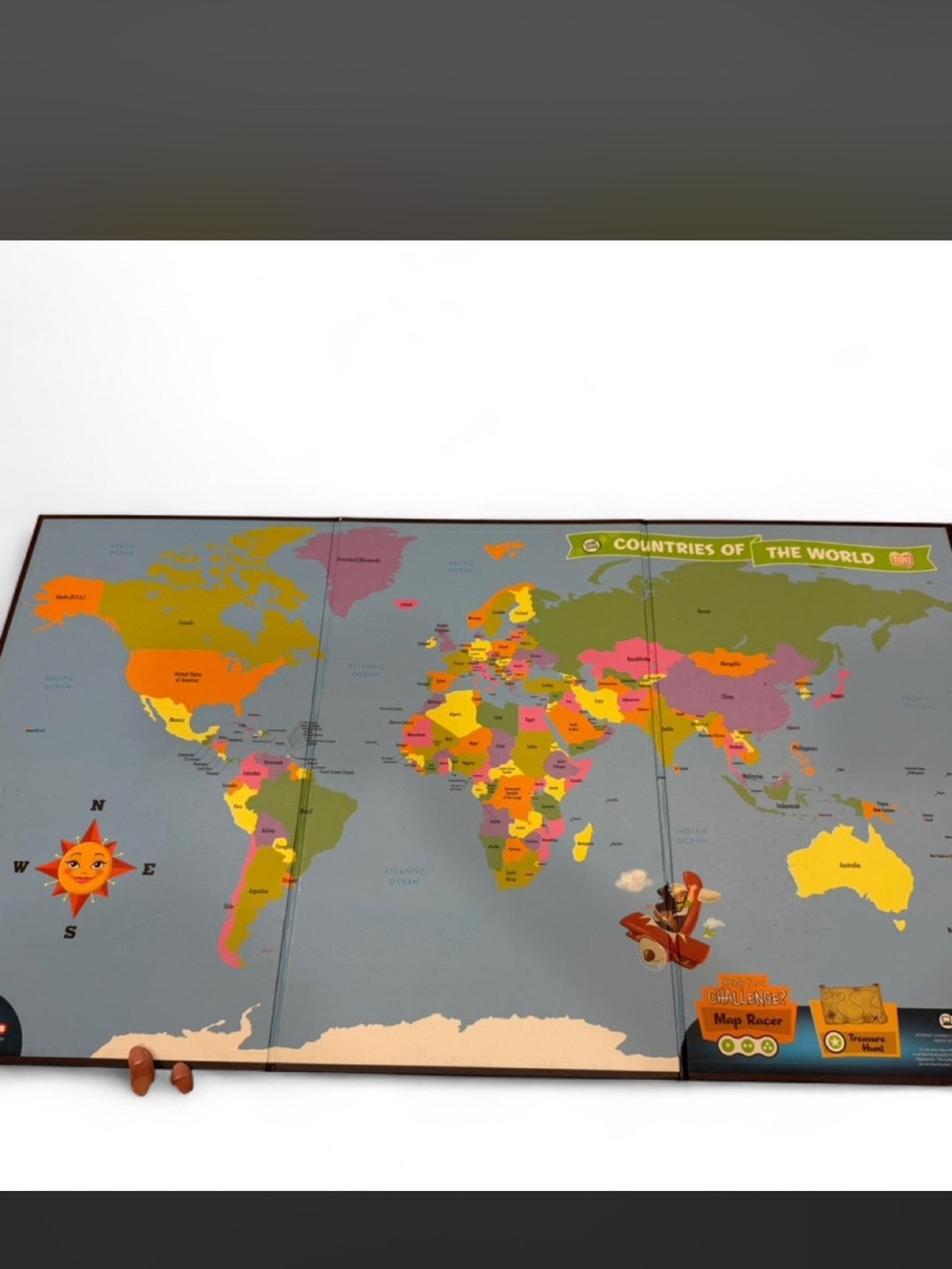 World Map Play Mat for Kids - Educational Map